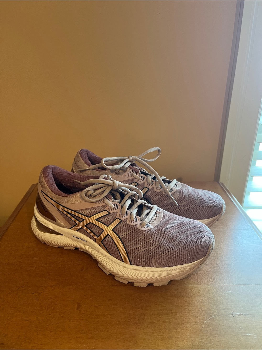 ASICS Women's Running Sneakers - Mauve and White
